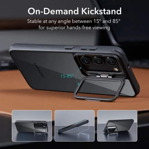 Samsung Galaxy S23 ESR Classic Kickstand tok áttetsző/fekete - 6