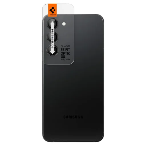 Samsung Galaxy S23/S23 Plus Spigen Optik.TR 2x kameralencsevédő 9H üveg fekete keretes (AGL05962) - 6