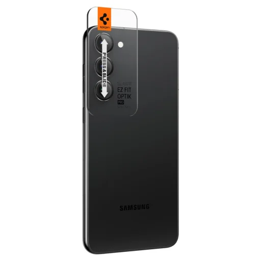 Samsung Galaxy S23/S23 Plus Spigen Optik.TR 2x kameralencsevédő 9H üveg fekete keretes (AGL05962) - 8