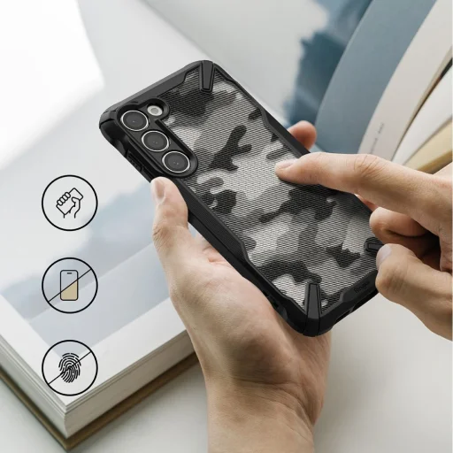 Samsung Galaxy S23 Plus Ringke Fusion X tok terepmintás fekete - 5