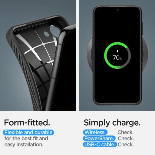 Samsung Galaxy S23 Plus Spigen Liquid Air flexibilis TPU gél tok matt fekete - 4