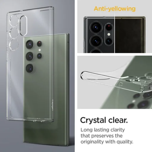 Samsung Galaxy S23 Ultra Spigen Liquid Crystal tok Crystal Clear - 5