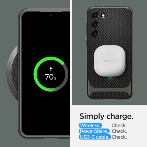 Samsung Galaxy S23 Spigen Neo Hybrid tok Gunmetal színben - 7