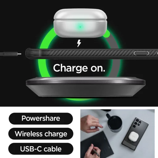 Samsung Galaxy S23 Ultra Spigen Rugged Armor tok matt fekete - 16
