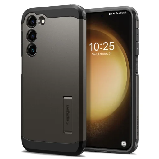 Samsung Galaxy S23 Plus Spigen Tough Armor tok kihajtható támasszal Gunmetal színben - 1