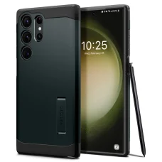 Samsung Galaxy S23 Ultra puzdro Spigen Tough Armor s výklopným stojanom Abyss Green (neobsahuje S Pen)