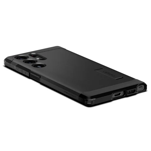 Samsung Galaxy S23 Ultra Spigen Tough Armor tok kihajtható támasszal fekete (S Pent nem tartalmaz) - 11