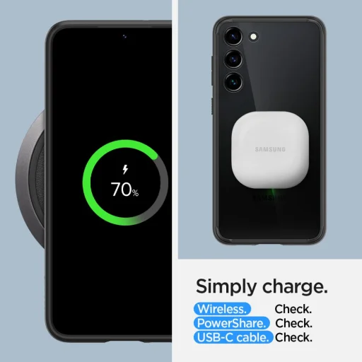 Samsung Galaxy S23 Plus Spigen Ultra Hybrid tok matt fekete (ACS05669) - 5