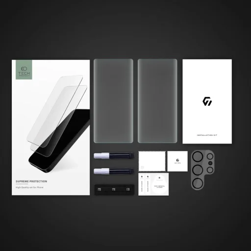 Samsung Galaxy S23 Ultra Tech-Protect Supreme kijelző és kameralencse védő üvegfólia - 5