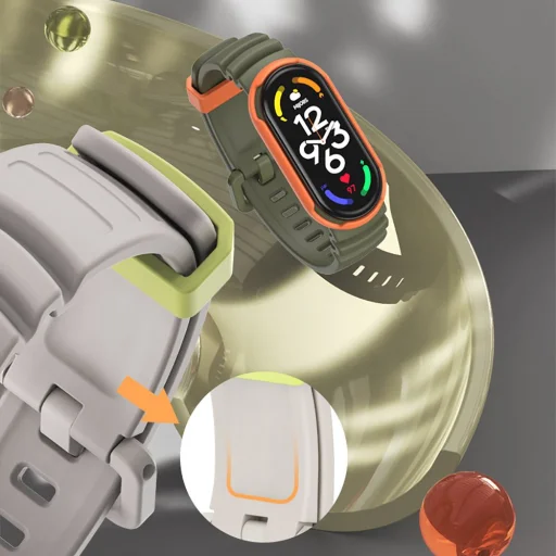 Xiaomi Mi Band 5 / 6 / 6 NFC / 7 Tech-Protect Iconband szíj fekete - 7