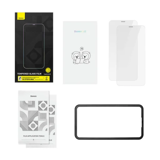 iPhone 12 Pro Max Baseus Crystal kijelzővédő üvegfólia 0.3mm (2db) - 4