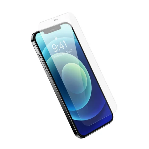 iPhone 12 / 12 Pro Baseus Crystal kijelzővédő üvegfólia 0.3mm (2db) - 6