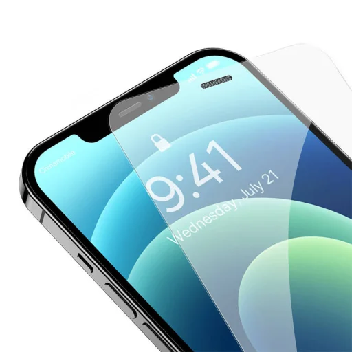 iPhone 12 / 12 Pro Baseus Crystal kijelzővédő üvegfólia 0.3mm (2db) - 8