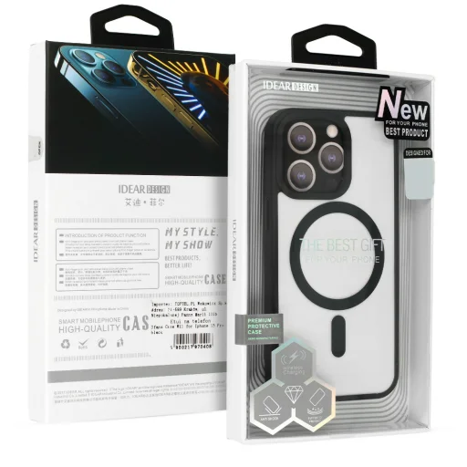 iPhone 13 Pro Idear W18 MagSafe kompatibilis tok fekete - 3