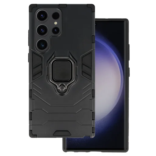 Samsung Galaxy S23 Ultra Ring Armor tok kihajtható támasszal fekete - 1