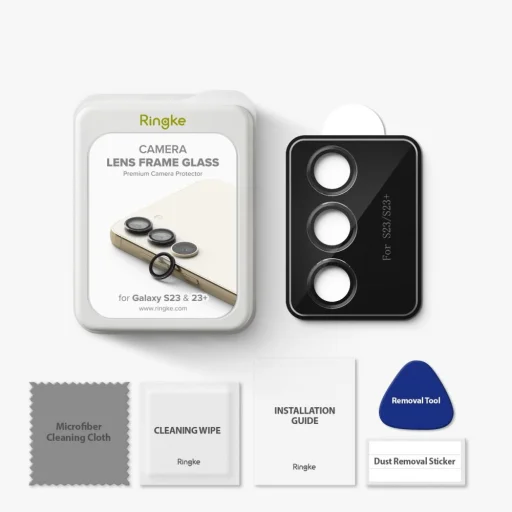 Samsung Galaxy S23/S23 Plus Ringke kameralencsevédő üvegfólia fekete - 5