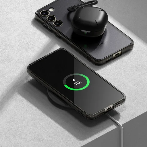 Samsung Galaxy S23 Ringke Fusion PC és TPU tok smoke black - 7