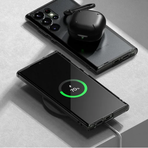 Samsung Galaxy S23 Ultra Ringke Fusion PC és TPU tok smoke black - 4