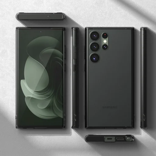 Samsung Galaxy S23 Ultra Ringke Fusion PC és TPU tok smoke black - 7