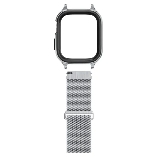 Apple Watch 4/5/6/7/8/9/SE (44/45 mm) Spigen Metal Fit Pro tok és óraszíj ezüst - 11