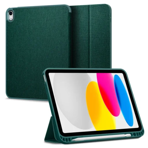 iPad 10.9 2022 Spigen Urban Fit tok Midnight green színben (ACS05308) - 1