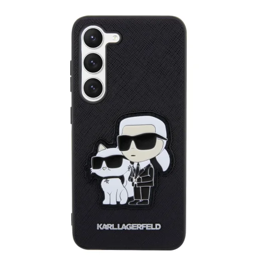 Samsung Galaxy S23 Plus Karl Lagerfeld PU Saffiano Karl és Choupette NFT tok fekete (KLHCS23MSANKCPK) - 3