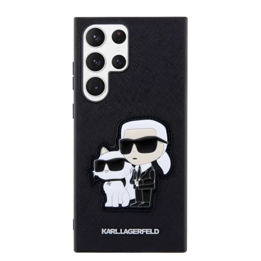 Samsung Galaxy S23 Ultra Karl Lagerfeld PU Saffiano Karl és Choupette NFT tok fekete (KLHCS23LSANKCPK) - 4