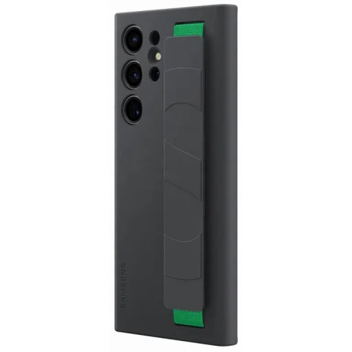 Samsung Galaxy S23 Ultra Samsung gyári szilikon tok pánttal fekete (EF-GS918TBEGWW) - 1