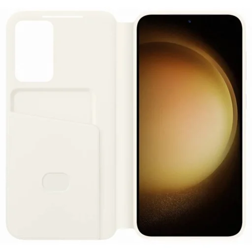 Samsung Galaxy S23 Clear View gyári fliptok krémszínű (EF-ZS911CUEGWW) - 4