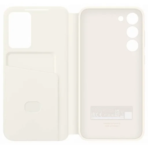 Samsung Galaxy S23 Clear View gyári fliptok krémszínű (EF-ZS911CUEGWW) - 5
