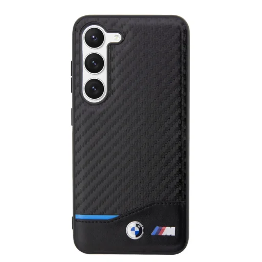 Samsung Galaxy S23 Plus BMW M PU Carbon Blue Line tok fekete - 5