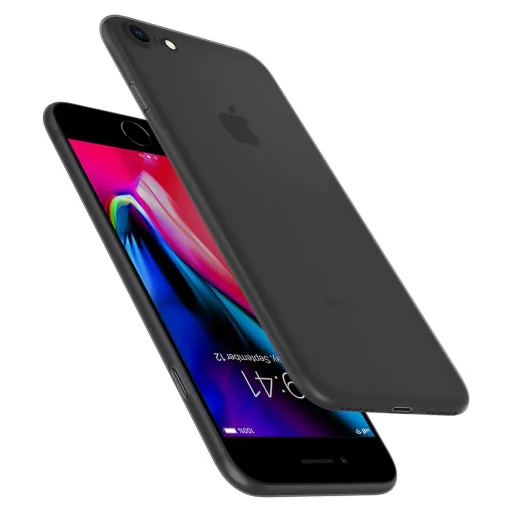 Spigen Airskin iPhone 7/8 ujjlenyomat mentes tok fekete színben - 3
