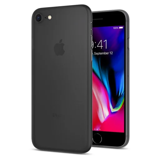 Spigen Airskin iPhone 7/8 ujjlenyomat mentes tok fekete színben - 1
