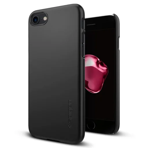 iPhone 7 /8 / SE 2020 /SE 2022 Spigen Thin Fit ultravékony tok fekete színben - 1