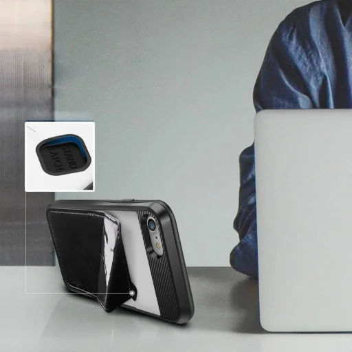 Ringke Edge TPU tok kártyatartóval és kihajtható támasszal iPhone 7/8 fehér - 6