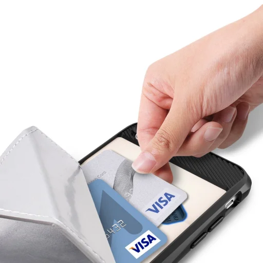 Ringke Edge TPU tok kártyatartóval és kihajtható támasszal iPhone 7/8 fehér - 2