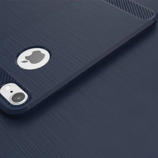 iPaky Carbon Fiber flexibilis TPU tok iPhone 7/8 kék - 3