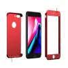 iPaky 360 fokos védelmet biztosító tok + kijelzővédő üvegfólia iPhone 7/8 piros thumbnail