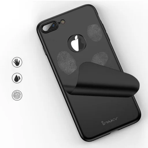 iPaky 360 fokos védelmet biztosító tok + kijelzővédő üvegfólia iPhone 7/8 piros - 7