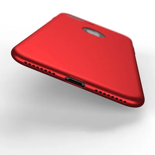 iPaky 360 fokos védelmet biztosító tok + kijelzővédő üvegfólia iPhone 7/8 piros - 10