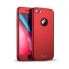 iPaky 360 fokos védelmet biztosító tok + kijelzővédő üvegfólia iPhone 7/8 piros thumbnail