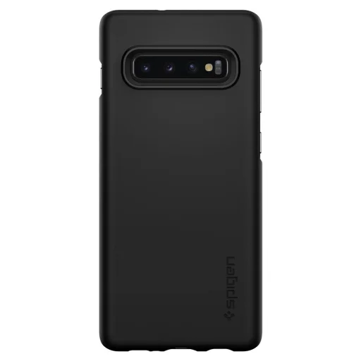 Spigen Thin Fit ultravékony tok Samsung S10 Plus fekete színben - 2