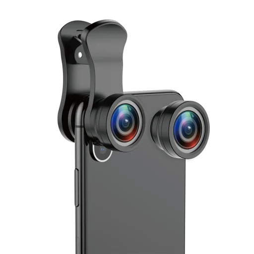 Baseus Camera short videos Magic kamera halszem és széles látószögű lencse fekete - 1