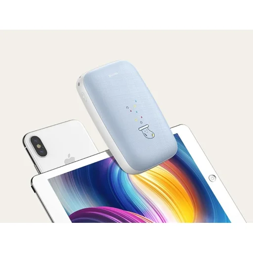 Baseus Mini Q powerbank 10000 mAh USB/USB-C/micro-USB kék kézmelegítő - 11