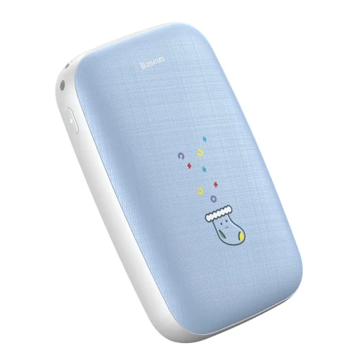 Baseus Mini Q powerbank 10000 mAh USB/USB-C/micro-USB kék kézmelegítő - 3