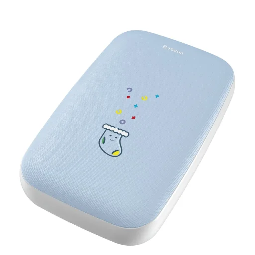 Baseus Mini Q powerbank 10000 mAh USB/USB-C/micro-USB kék kézmelegítő - 1