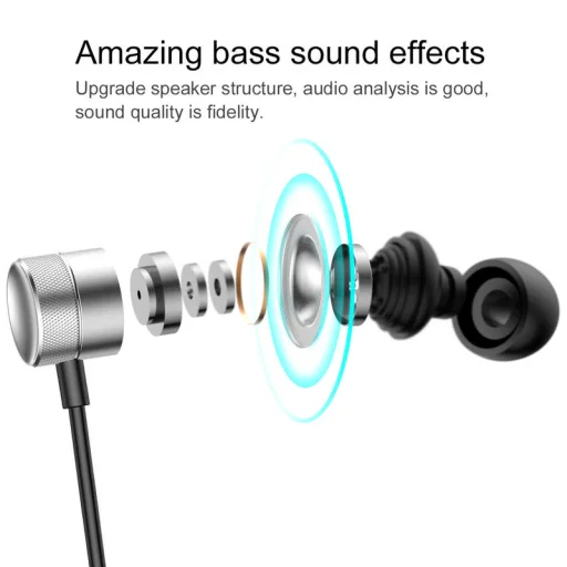 Baseus H04 Encok fülhallgató ezüst - 9