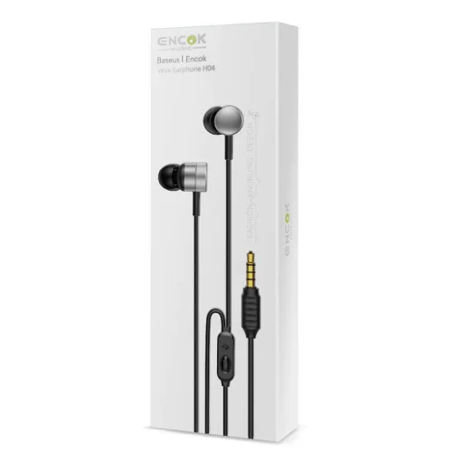 Baseus H04 Encok fülhallgató ezüst - 1