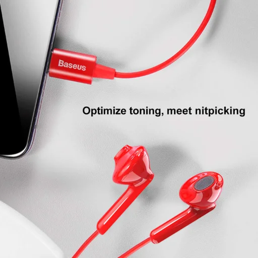 Baseus C16 Encok fülhallgató piros - 5