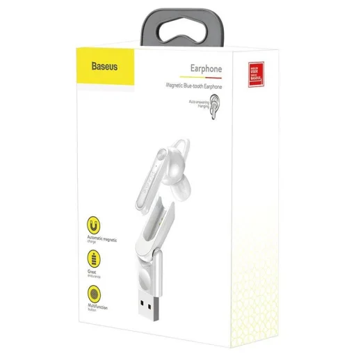 Baseus mágneses bluetooth fülhallgató,headset fehér (NGCX-02) - 1